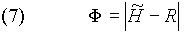 (7)    =|H-R|