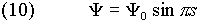 (10)    Phi = Phi0 * sin (Pi*s)